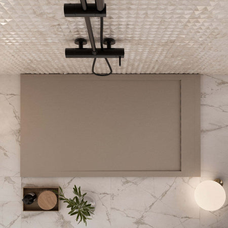 Piatto Doccia Mineralmarmo Griglia Laterale Moka Unique Fai da te/Attrezzature per cucine e bagni/Attrezzature per bagni/Docce e componenti doccia/Piatti doccia StileBagno - Roma, Commerciovirtuoso.it