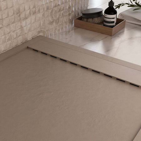 Piatto Doccia Mineralmarmo Griglia Laterale Moka Unique Fai da te/Attrezzature per cucine e bagni/Attrezzature per bagni/Docce e componenti doccia/Piatti doccia StileBagno - Roma, Commerciovirtuoso.it