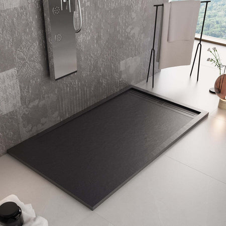Piatto Doccia Mineralmarmo Griglia Laterale Nero Sun Fai da te/Attrezzature per cucine e bagni/Attrezzature per bagni/Docce e componenti doccia/Piatti doccia StileBagno - Roma, Commerciovirtuoso.it