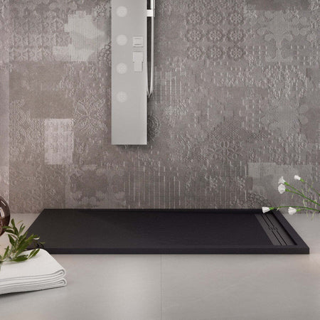 Piatto Doccia Mineralmarmo Griglia Laterale Nero Sun Fai da te/Attrezzature per cucine e bagni/Attrezzature per bagni/Docce e componenti doccia/Piatti doccia StileBagno - Roma, Commerciovirtuoso.it