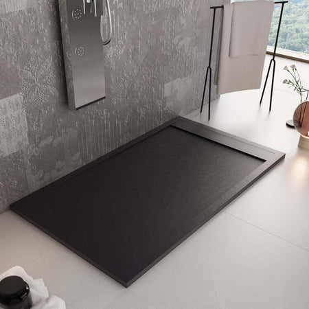 Piatto Doccia Mineralmarmo Griglia Laterale Nero Unique Fai da te/Attrezzature per cucine e bagni/Attrezzature per bagni/Docce e componenti doccia/Piatti doccia StileBagno - Roma, Commerciovirtuoso.it