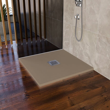 Piatto Doccia Mineralmarmo Pietra Tortora Scarico Centrale