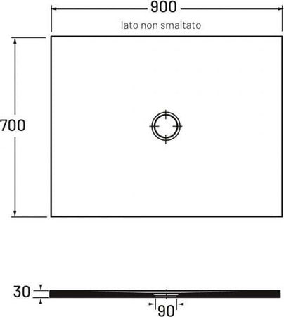 Piatto-Doccia-Porcellana-Bianco-Cotone-Opaco-H3cm-FLAT