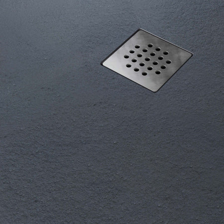 Piatto-Doccia-Resina-finitura-Ardesia-Antracite-con-griglia-inox-NATURE