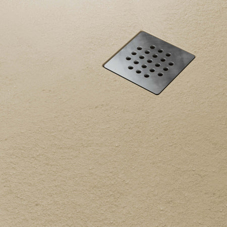 Piatto-Doccia-Resina-finitura-Ardesia-Beige-con-griglia-inox-NATURE
