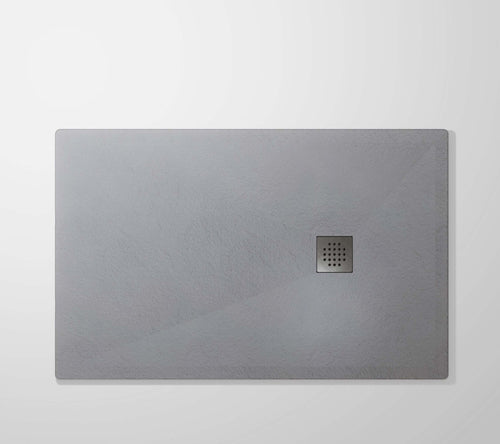 Piatto-Doccia-Resina-finitura-Ardesia-Grigio-con-griglia-inox-NATURE