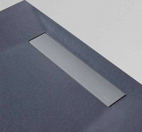 Piatto-Doccia-Resina-finitura-Pietra-Antracite-con-griglia-inox-PURE