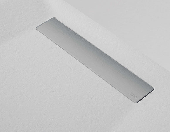 Piatto-Doccia-Resina-finitura-Pietra-Bianco-con-griglia-inox-PURE