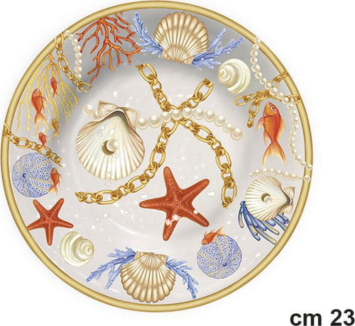 Piatto Fondo Da Portata Con Conchiglie Coralli Stile Marino Centrotavola Diam 23 Casa e cucina/Stoviglie/Piatti ciotole e vassoi/Piatti per servire/Vassoi/Piatti da portata Trade Shop italia - Napoli, Commerciovirtuoso.it