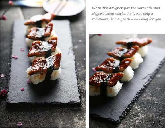 Piatto In Pietra Ardesia Rettangolare 40x10cm Portata Per Cibi Caldi Freddi Casa e cucina/Stoviglie/Piatti ciotole e vassoi/Piatti per servire/Vassoi/Piatti da portata Trade Shop italia - Napoli, Commerciovirtuoso.it