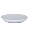 Piatto Piattino Porta Sapone Saponetta Bagno Ceramica Bianco Grigio Arredo 59916