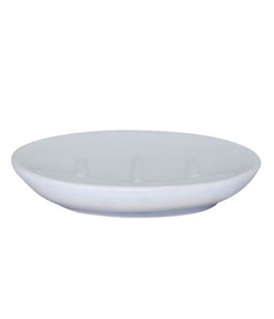Piatto Piattino Porta Sapone Saponetta Bagno Ceramica Bianco Grigio Arredo 59916