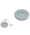 Piatto Piattino Porta Sapone Saponetta Bagno Ceramica Grigio Effetto Rete 79280