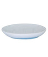 Piatto Piattino Portasapone Saponetta Bagno Ceramica Bianco Azzurro Arredo 59912