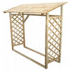 Legnaia con grigliato in legno di Conifera da giardino Made in Italy
