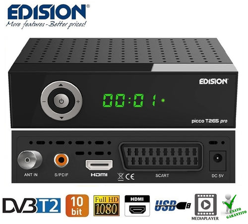 EDISION PICCO T265 PRO Terrestre DVB-T2 FULL HD Ricondizionato