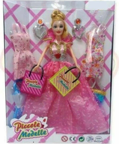 Piccole-Modelle-Bambola-Con-Accessori-Vestiti-Giocattolo-Gioco-Bambina