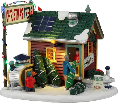 Piccolo negozio di Alberi di Natale, edificio luminoso per villaggio di Natale in Porcellana‎ Casa e cucina/Decorazioni per interni/Addobbi e decorazioni per ricorrenze/Decorazioni natalizie/Oggettistica MagiediNatale.it - Altamura, Commerciovirtuoso.it