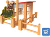 Piccolo Zoo in Miniatura Giocattolo per Bambini 3+ Pezzi in Legno Animali in PVC