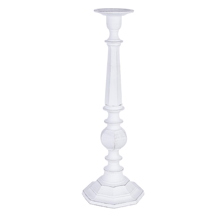 candelabro chandana a fuoco bianco con varie misure di altezza realizzato in alluminio