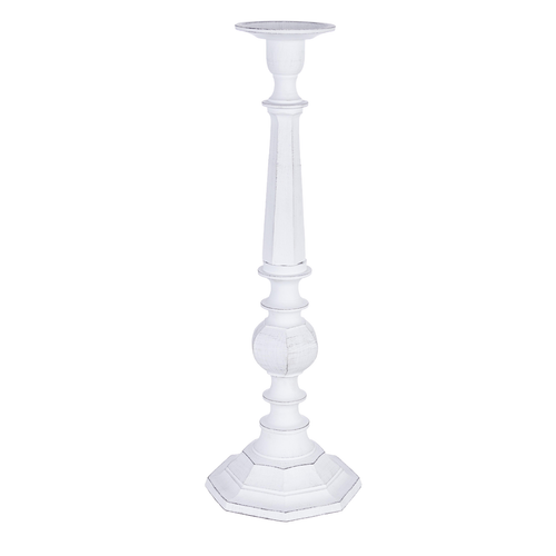 candelabro chandana a fuoco bianco con varie misure di altezza realizzato in alluminio