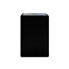 Piede cubotto in plastica colore nero 5.3x5.3x8 H cm.