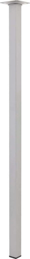 PIEDE-D'APPOGGIO-PER-MOBILI---TUBO-QUADRATO-IN-ALLUMINIO-25X25MM-H.-70CM---COLORE-ARGENTO