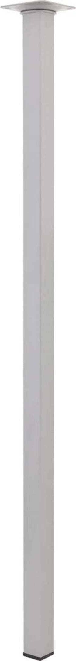 PIEDE-D'APPOGGIO-PER-MOBILI---TUBO-QUADRATO-IN-ALLUMINIO-25X25MM-H.-70CM---COLORE-ARGENTO
