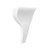 Piede in plastica colore bianco 9.5x20 H cm.