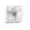Piede in plastica colore bianco 9.5x20 H cm.