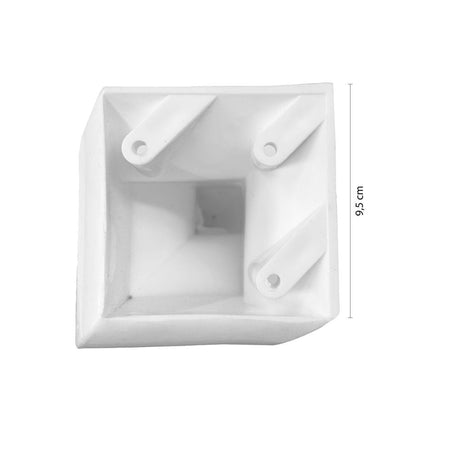 Piede in plastica colore bianco 9.5x20 H cm.