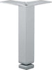 PIEDINO-QUADRO-IN-METALLO-CON-FLANGIA-TRIANGOLARE---Ø-25MM---H.150-MM---FINITURA-ALLUMINIO