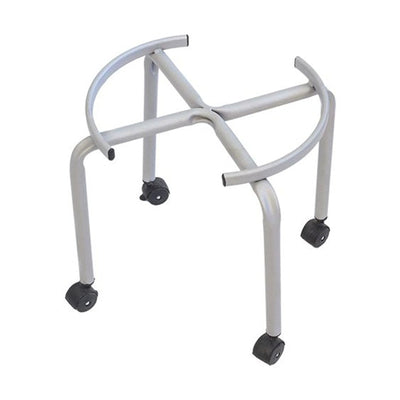Carrello con ruote per bidone olio piedistallo in metallo verniciato Made in Italy
