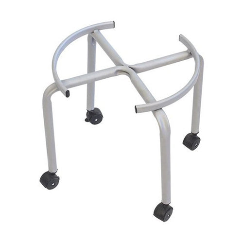 Carrello con ruote per bidone olio piedistallo in metallo verniciato Made in Italy