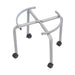 Carrello con ruote per bidone olio piedistallo in metallo verniciato Made in Italy