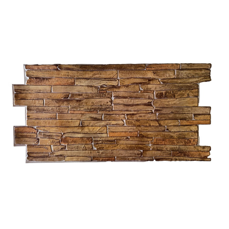 pacchi da 10 o 20 Pannelli 3D Rivestimento a parete in PVC effetto PIETRA BROWN 96x48cm Realistici, isolanti - Eternal Parquet