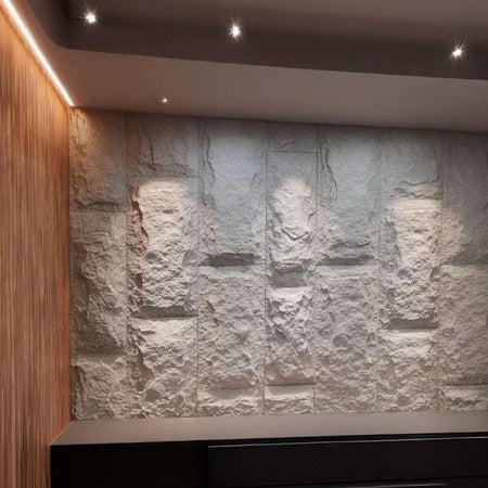 pannello di Rivestimento interno-esterno in PU effetto pietra CEMENTO ultrarealistico ed isolante 60x120cm in 3 modelli - Eternal Parquet