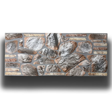 CAPPOTTO esterno - interno isolante in STYROFOAM 3D (120x50cm) con resine e malta Pietra Patinata