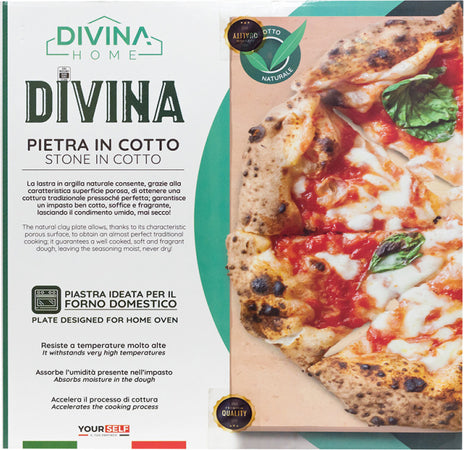 Pietra refrattaria in argilla per pizza cottura per forno elettrico 35 x 35 cm Casa e cucina/Teglie da forno e accessori per pasticceria/Placche e griglie/Teglie per pizza La Zappa - Altamura, Commerciovirtuoso.it