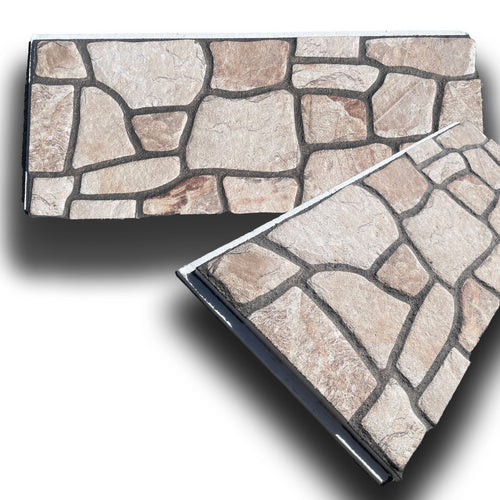 CAPPOTTO esterno - interno Pannello STYROFOAM e PIETRA NATURALE 120x50cm spess. 4cm con incastri - Eternal Parquet