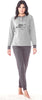 Pigiama  Da Donna In Cotone Con Maglia Manica Lunga E Pantalone Grigio Lungo Moda/Donna/Abbigliamento/Abbigliamento da notte lingerie e intimo/Pigiami e camicie da notte/Pigiami due pezzi Trade Shop italia - Napoli, Commerciovirtuoso.it