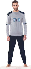 Pigiama Da Uomo In Cotone Maglia E Pantalone Lunghi Blu Navy E Grigio Mi270 Moda/Uomo/Abbigliamento/Pigiami e abbigliamento da notte/Pigiami due pezzi Trade Shop italia - Napoli, Commerciovirtuoso.it