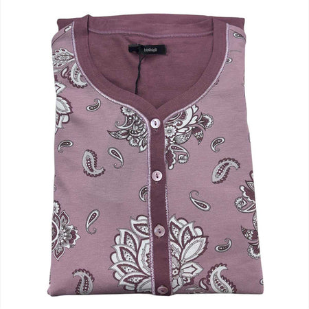 Pigiama Donna Autunno/Inverno Bisbigli BQ202068 – Serafino in Viscosa Stampata con Pantalone Fantasia