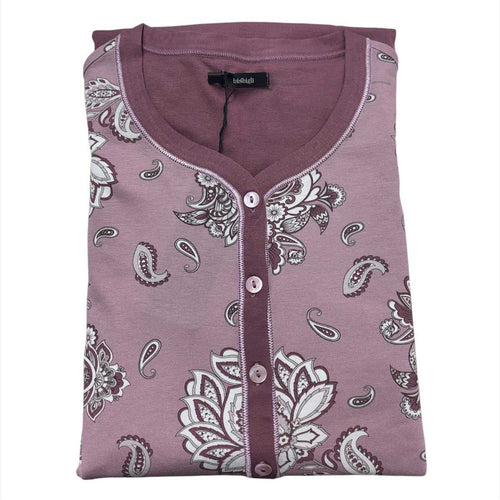 Pigiama Donna Autunno/Inverno Bisbigli BQ202068 – Serafino in Viscosa Stampata con Pantalone Fantasia