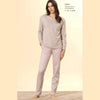 Pigiama Donna Autunno/Inverno Bisbigli BQ277027 – Punto Milano Jacquard Stampato Manica e Pantalone Lungo