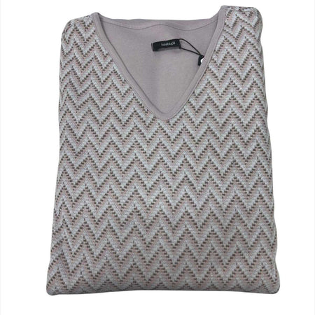 Pigiama Donna Autunno/Inverno Bisbigli BQ277027 – Punto Milano Jacquard Stampato Manica e Pantalone Lungo