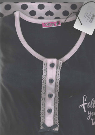 ART. SOFIA Pigiama Donna Estivo Pois Completino Pantaloncini e T-Shirt Mezze Maniche Girocollo Pigiama Estate Completo in Cotone ART. SOFIA pigiama donna L'Orchidea - Siderno, Commerciovirtuoso.it