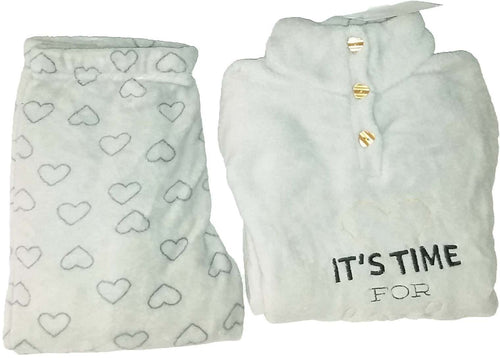 Pigiama Donna In Coral You&me Art. 282 In Pile Con Chiusura A 3 Bottoni A Due Pezzi Invernale Traspirante E Confortevole