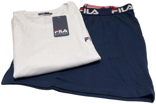 Pigiama donna mezza manica e pantalone corto 100% cotone - Fila 4180