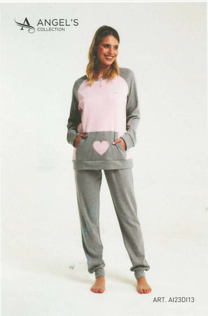 Pigiama-Donna-Modello-Tuta-Da-Casa-Interlok-Angel's-Art.-Ai23di13